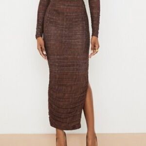House of CB Chocolate Brown Pencil Skirt